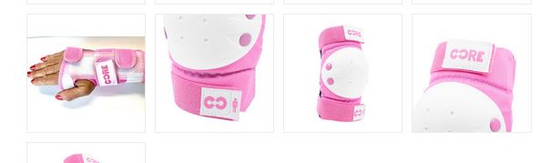 Core Protection Junior Triple Pad Set (x-small:6-10y) - Knee/elbow/wrist Pink