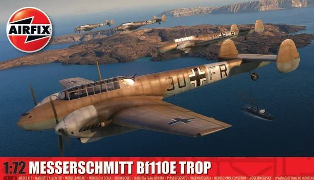 Airfix Messerschmitt Bf110e/e-2 Trop 1/72 Scale Plane Kit