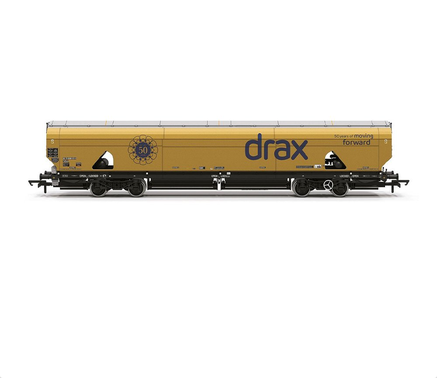 Hornby Drax - Biomass - Wagon - Gold Livery (drax 50th Anniversary)