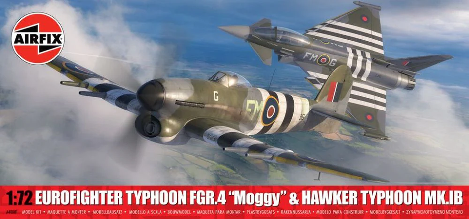 Airfix 1/72 Eurofighter Typhoon Fgr.4 "moggy" & Hawker Typhoon Mk.ib - Twin Pack