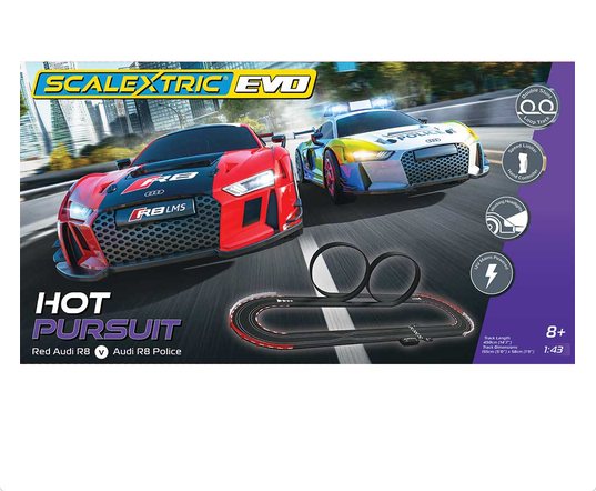 Scalextric 1/43 Evo Hot Pursuit Slot Car Set