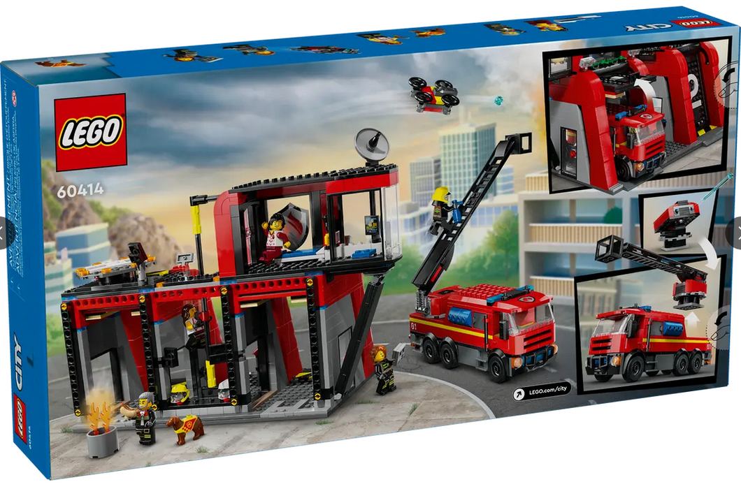 Lego 60414 City Fire Station With Fire Truck