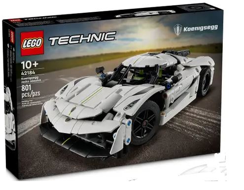 Lego 42173 Koenigsegg Jesko Absolut Gray Hypercar Technic Ages:10+