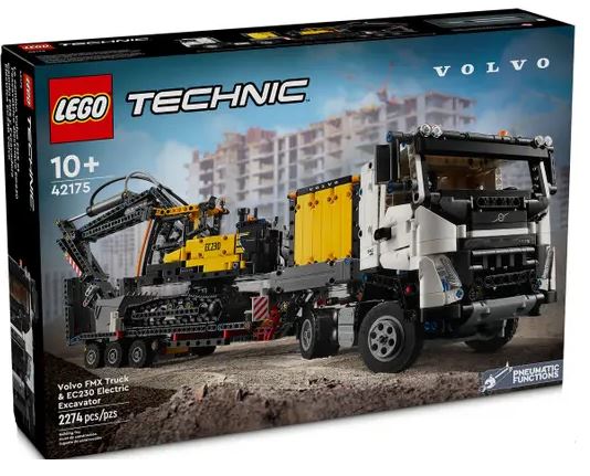 Lego 42175 Volvo Fmx Truck & Ec230 Electric Excavator Technic Ages:10+