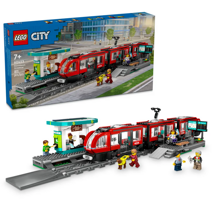 Lego 60423 City Downtown Streetcar And Station