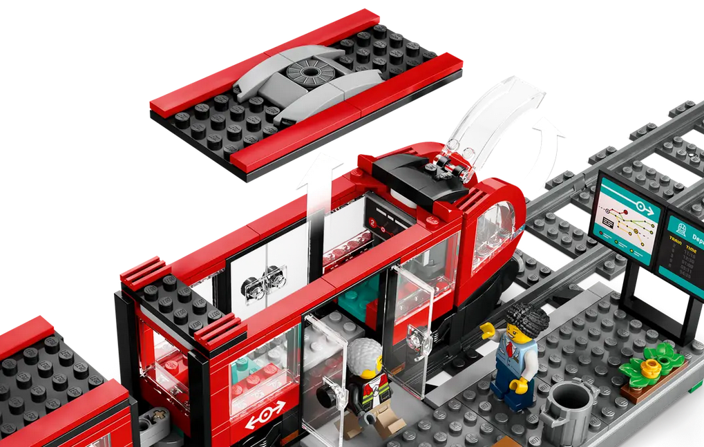 Lego 60423 City Downtown Streetcar And Station