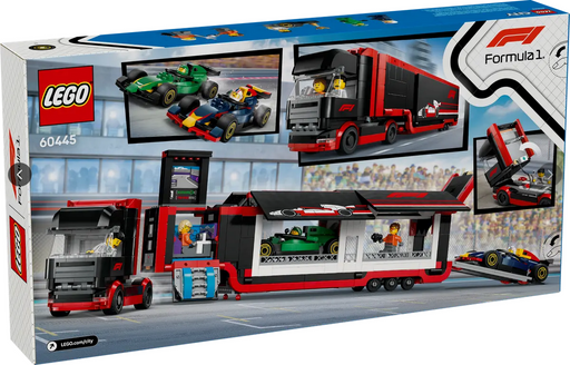 Lego 60445 City F1 Truck With Rb20 & Amr24 F1 Cars