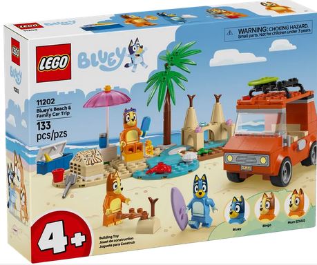 Lego 11202 Bluey  Beach Trip & Family Car Trip 4+
