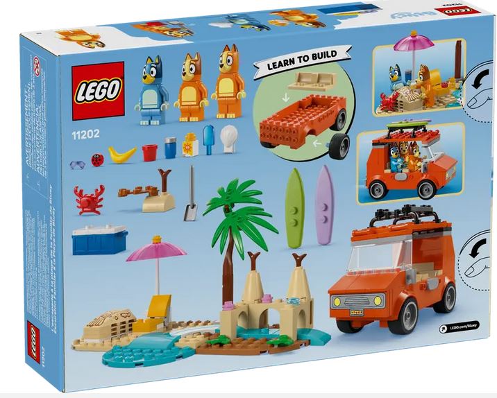 Lego 11202 Bluey  Beach Trip & Family Car Trip 4+