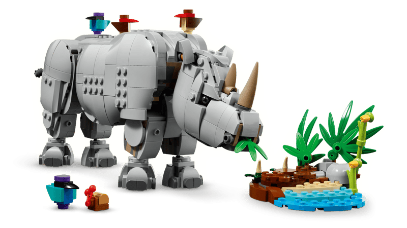 Lego 31171 Creator Wild Animals Rhino With Birds