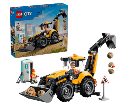 Lego 60480 City Yellow Backhoe Loader