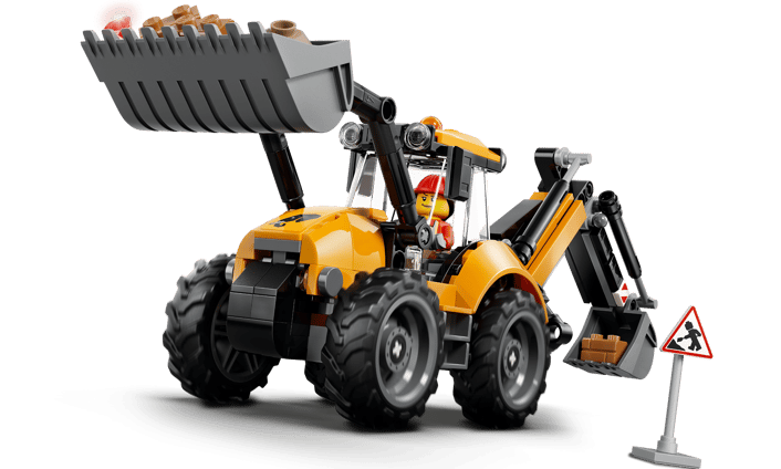 Lego 60480 City Yellow Backhoe Loader