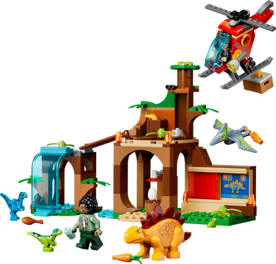 Lego 77981 Jurassic World Velociraptor, Stegosaurus & Pteranodon Rescue