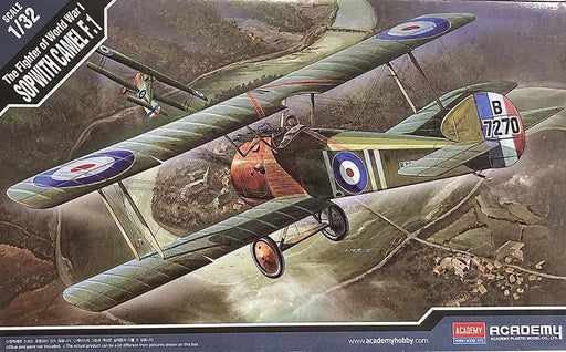 Academy 1/32 Sc Sopwith Camel F.1 Ww1 Fighter Plane Model Kit