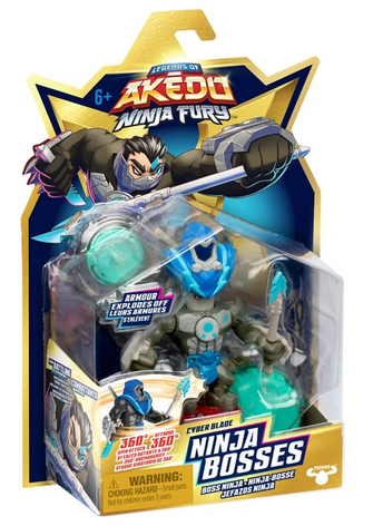 Akedo Ninja Fury Ninja Bosses Cyber Blade Figure