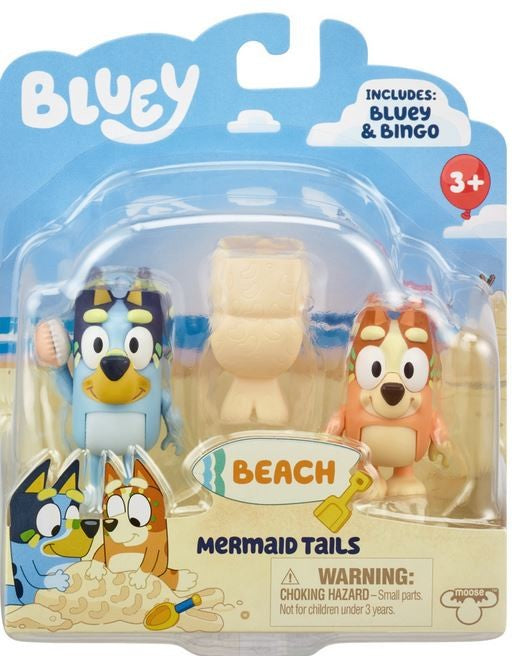 Bluey Figure 2 Pack Series 9 Beach Mermaid Tails