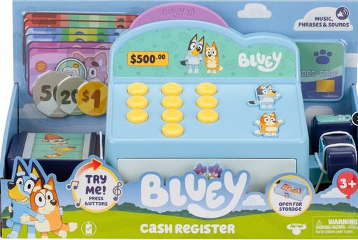 Bluey Cash Register With Sounds + Play Money