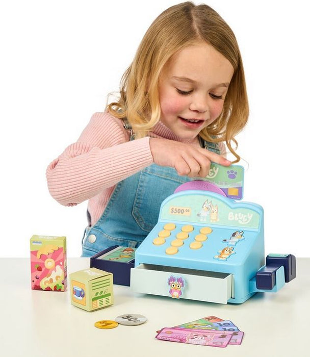 Bluey Cash Register With Sounds + Play Money