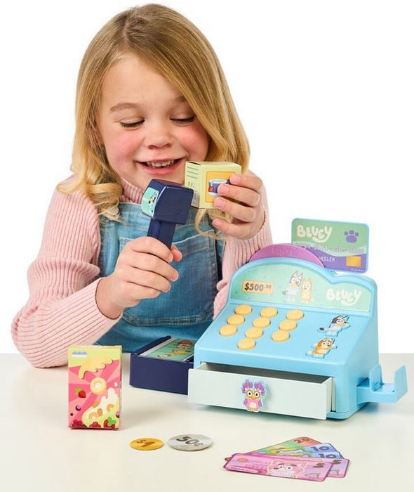 Bluey Cash Register With Sounds + Play Money