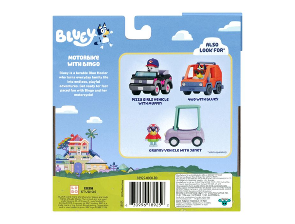 Bluey S15 Basic Vehicle - Motorbike With Bingo
