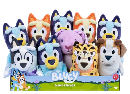 Bluey S14 Plush Single Pack 10pc Cdu Family Asstd