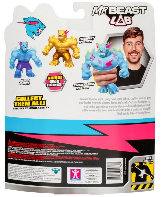 Mr Beast Lab Goojitzu Squishy Hypercharhed Panther Stretchy Hero