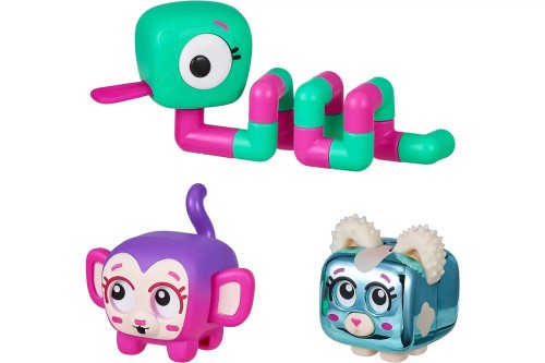 Little Live Pets Squirkies Snake Monkey Cat 3 Pack