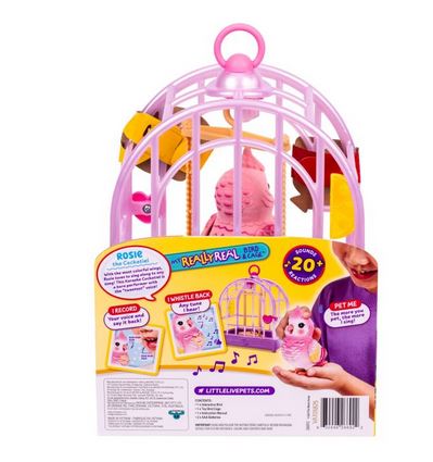 Little Live Pets Rosie The Cockatiel In Birdcage With 20+ Sounds