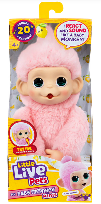 Little Live Pets My Baby Monkey Minis Luna Lemon