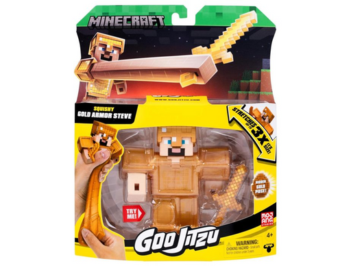 Goo-jit-zu Minecraft Hero - Squishy Gold Armor Steve
