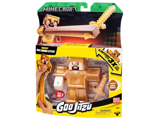 Goo-jit-zu Minecraft Hero - Squishy Gold Armor Steve
