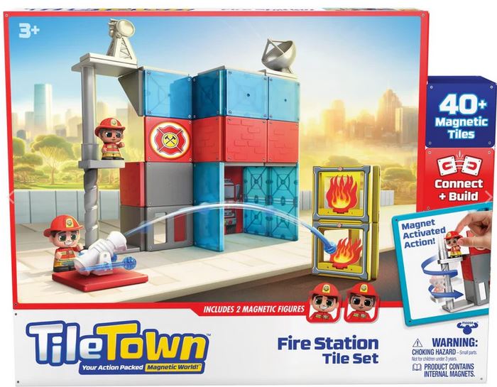 Bluey Tile Town Firestation Set