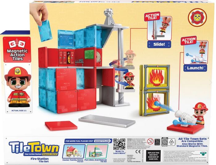 Bluey Tile Town Firestation Set