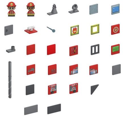 Bluey Tile Town Firestation Set