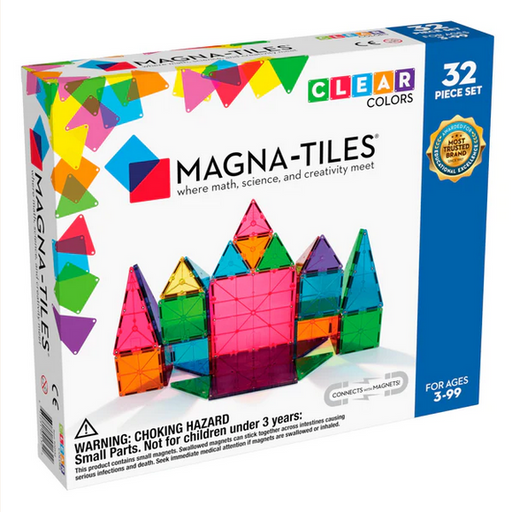 Magna Tiles Clear Colours 32 Piece Set
