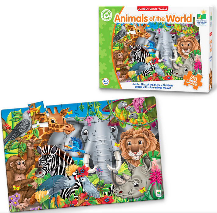 Animals Of The World 50 Piece Jumbo Floor Puzzle