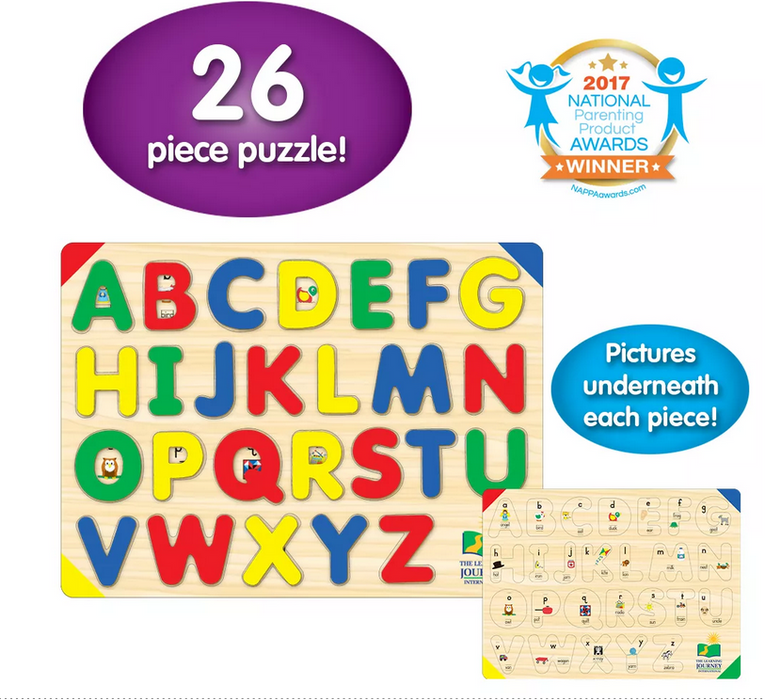 Lift & Learn Abc Wooden Puzzle 26 Piece