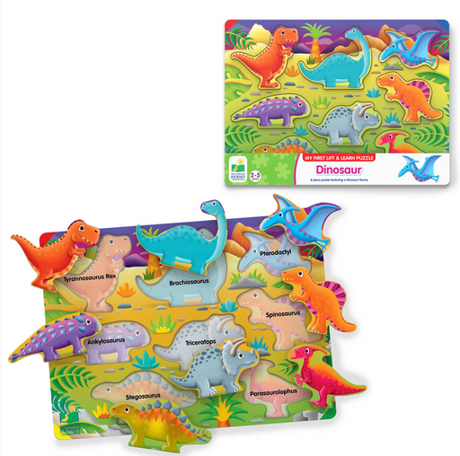 My First Lift & Learn Dinosaur 8 Piece Wooden Puzzle