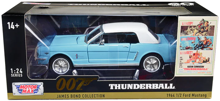 James Bond 1:24 Sc 1964 Ford Mustang Hard Top Die Cast Vehicle