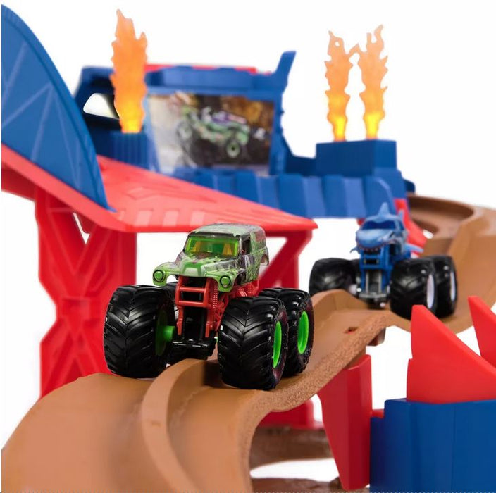 Monster Jamworld Finals Supercharge Speedway Playset 1.64 Sc