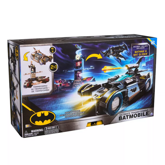 Batman Ultimate Transforming Batmobile With Batman And Bat Glider