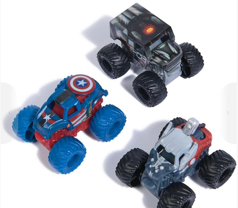 Monster Jam Mini Marvel Bundle 3 Vehicle Pack Asst