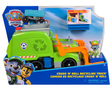 Paw Patrol Rocky Deluxe Sustainable Crush N' Roll Recycling Truck