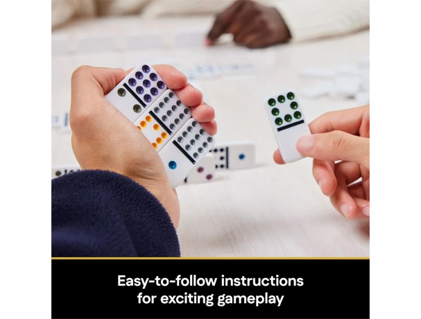 Cardinal Classics 12 Double Coloured Dominoes With Mexican Train In Tin