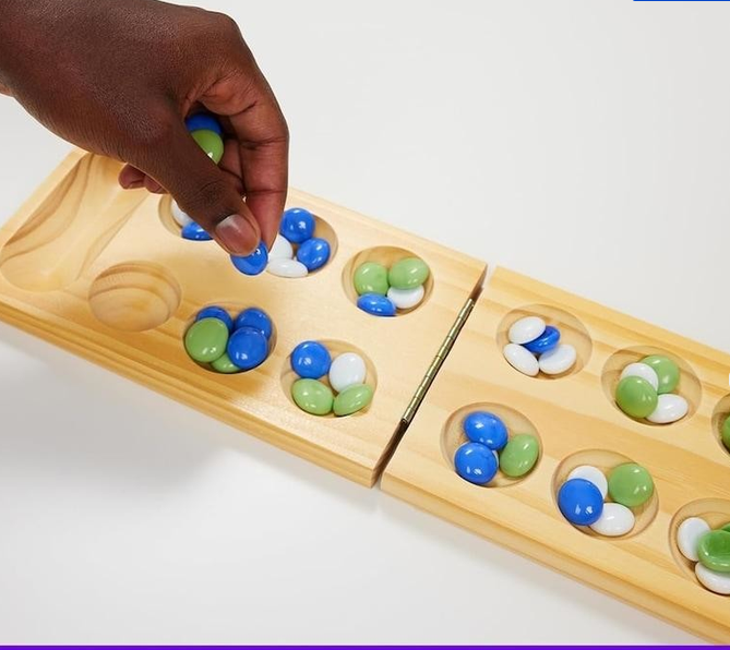 Classic Wooden Folding Mancala