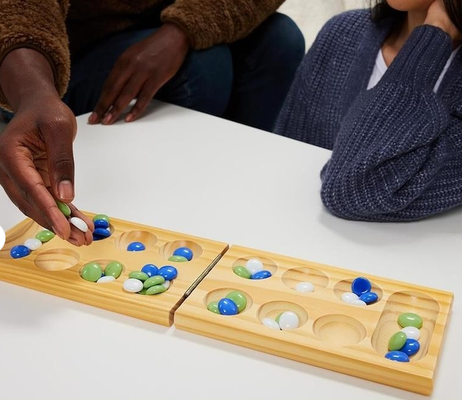 Classic Wooden Folding Mancala