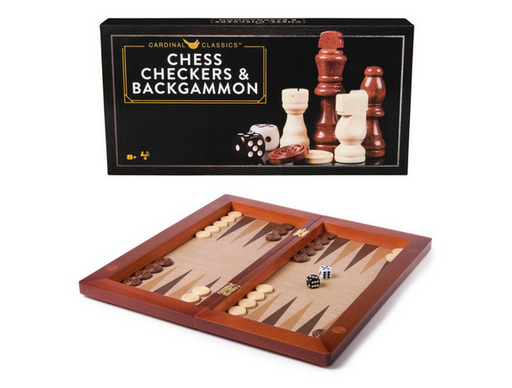 Classic Deluxe Backgammon, Chess & Checkers