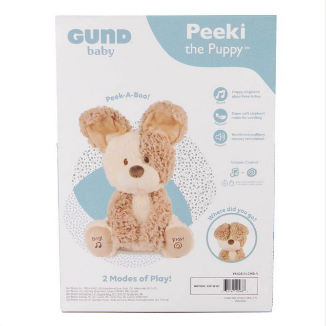 Gund Baby Peeki The Puppy Animated