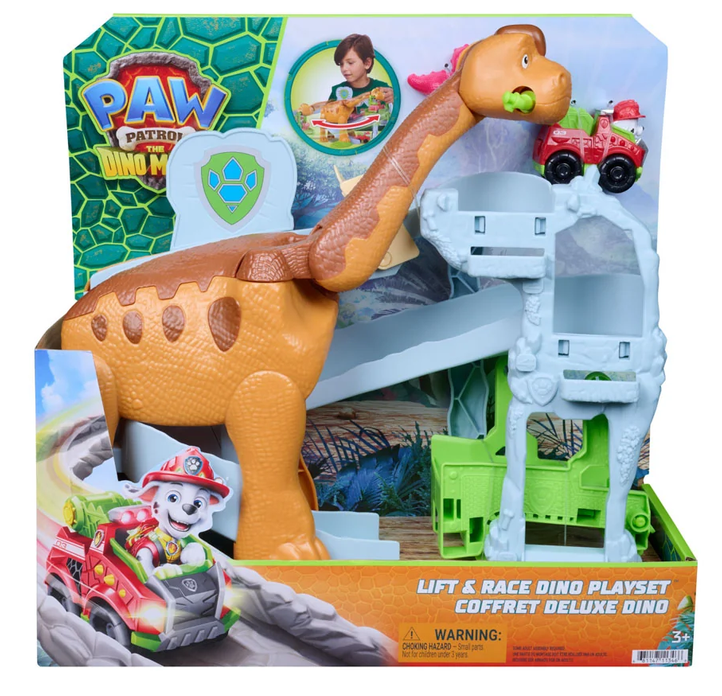 Paw Patrol Pup Squad The Dino Movie Lift & Race Dino Playset