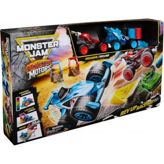 Monster Jam 1:64 Monster Motors Revup Raceway Playset